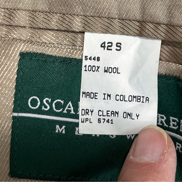 Oscar De La Renta Menswear Wool Sports Jacket Academia Plaid, size 42S - Picture 8 of 10